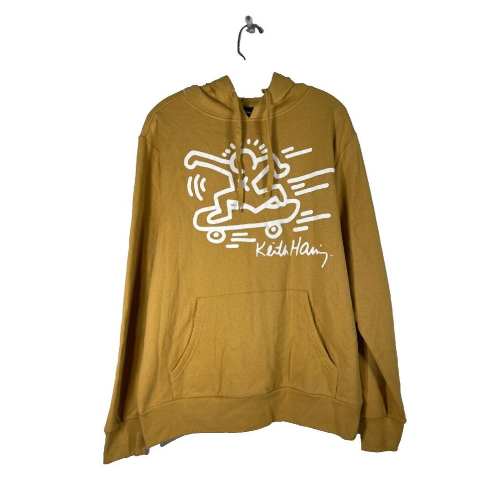 Keith Haring Mens Pullover Skateboarding Hoodie Sweatshirt Medium NWOT - Picture 2 of 8